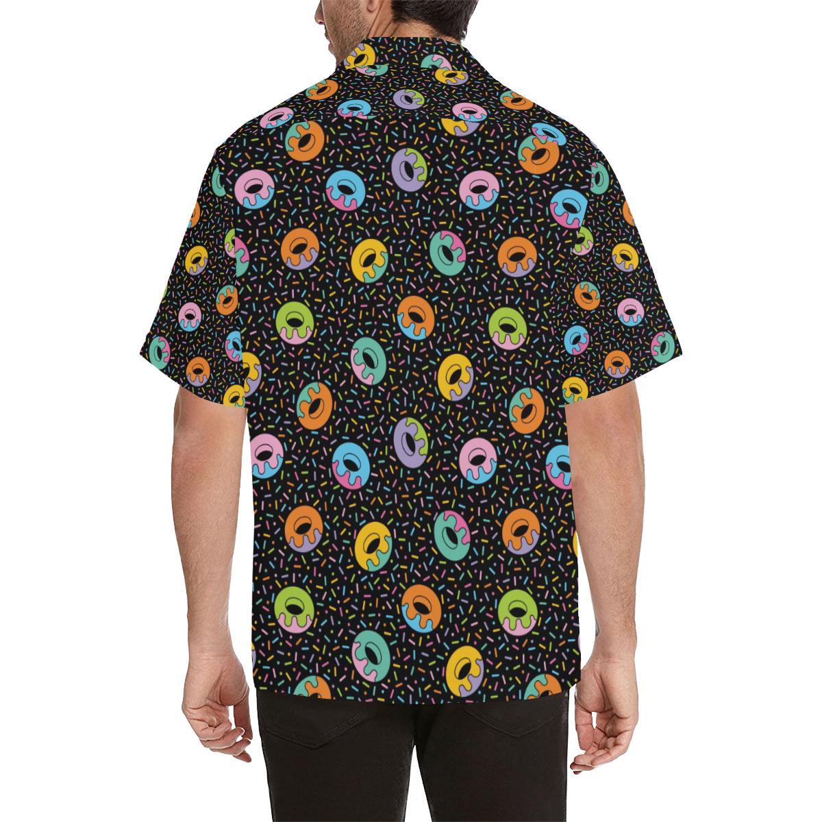 Donut Pattern Print Design DN012 Men Hawaiian Shirt-JorJune