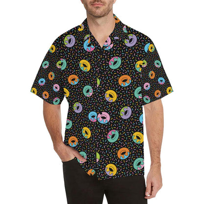 Donut Pattern Print Design DN012 Men Hawaiian Shirt-JorJune