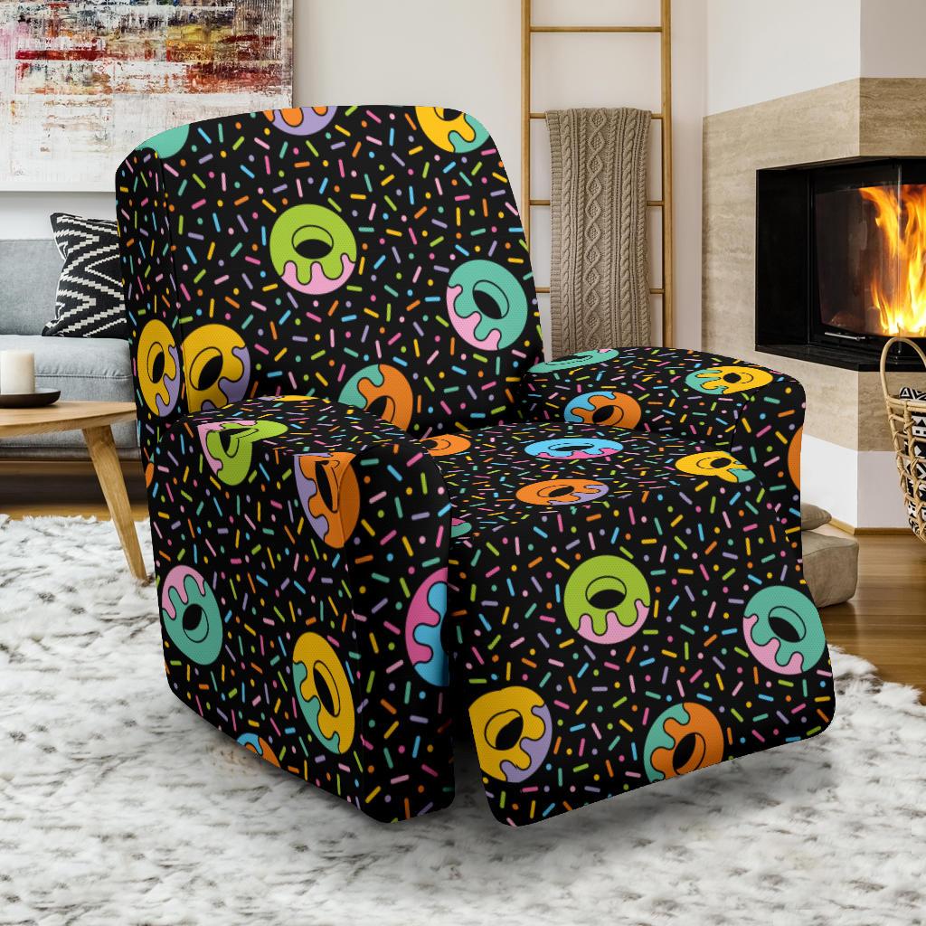 Donut Pattern Print Design DN012 Recliner Slipcover-JORJUNE.COM