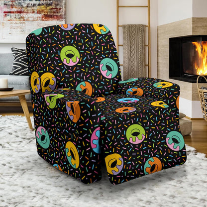 Donut Pattern Print Design DN012 Recliner Slipcover-JORJUNE.COM