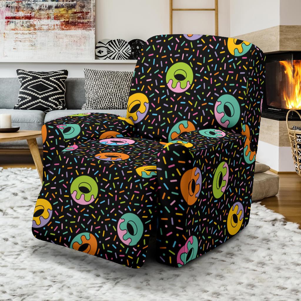 Donut Pattern Print Design DN012 Recliner Slipcover-JORJUNE.COM
