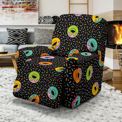Donut Pattern Print Design DN012 Recliner Slipcover-JORJUNE.COM