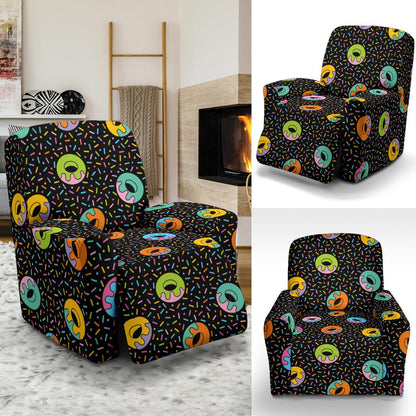 Donut Pattern Print Design DN012 Recliner Slipcover-JORJUNE.COM