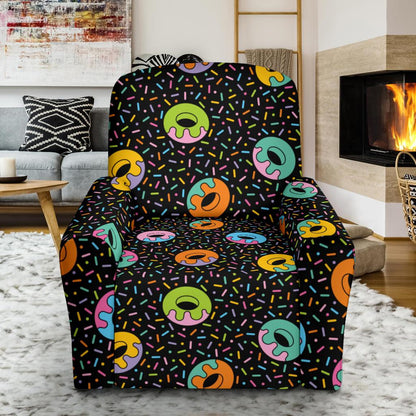 Donut Pattern Print Design DN012 Recliner Slipcover-JORJUNE.COM