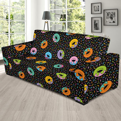 Donut Pattern Print Design DN012 Sofa Slipcover-JORJUNE.COM
