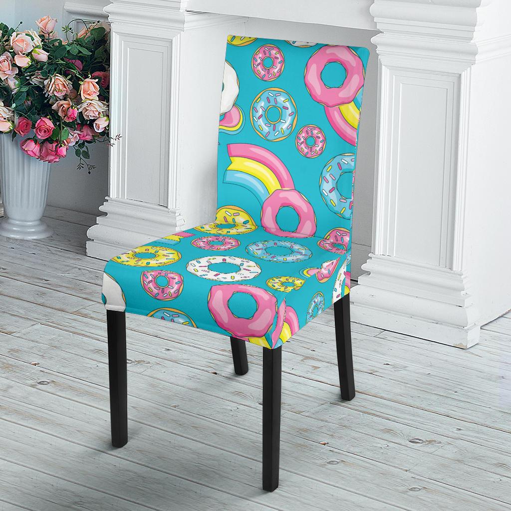 Donut Pattern Print Design DN013 Dining Chair Slipcover-JORJUNE.COM