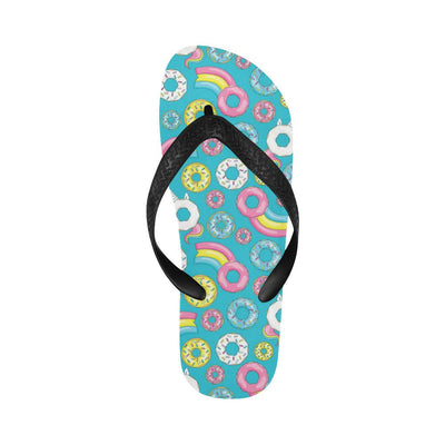 Donut Pattern Print Design DN013 Flip Flops-JorJune