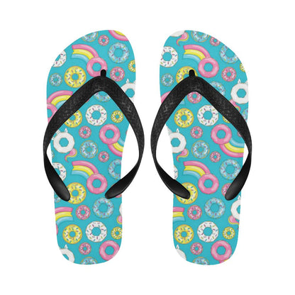 Donut Pattern Print Design DN013 Flip Flops-JorJune
