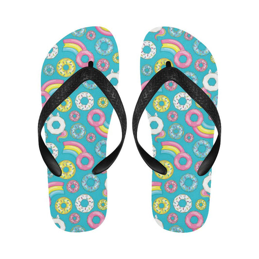 Donut Pattern Print Design DN013 Flip Flops-JorJune