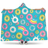 Donut Pattern Print Design DN013 Hooded Blanket-JORJUNE.COM