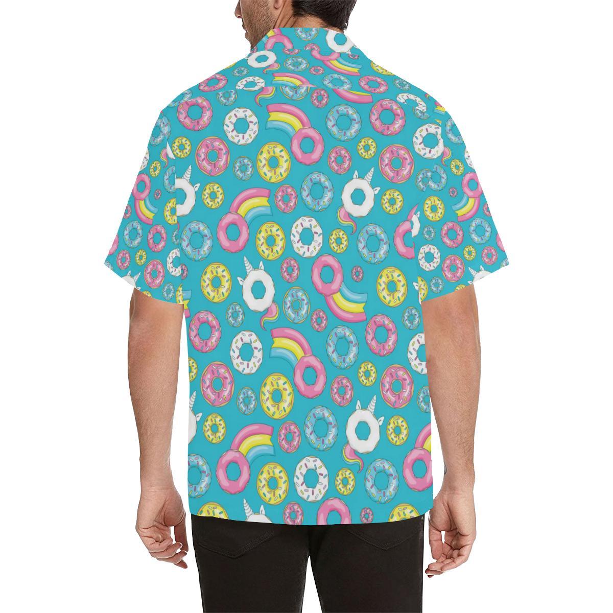 Donut Pattern Print Design DN013 Men Hawaiian Shirt-JorJune