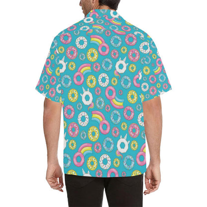 Donut Pattern Print Design DN013 Men Hawaiian Shirt-JorJune