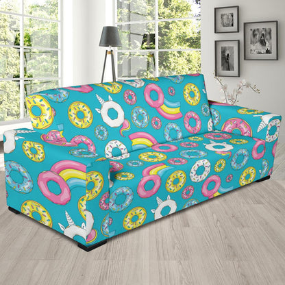 Donut Pattern Print Design DN013 Sofa Slipcover-JORJUNE.COM