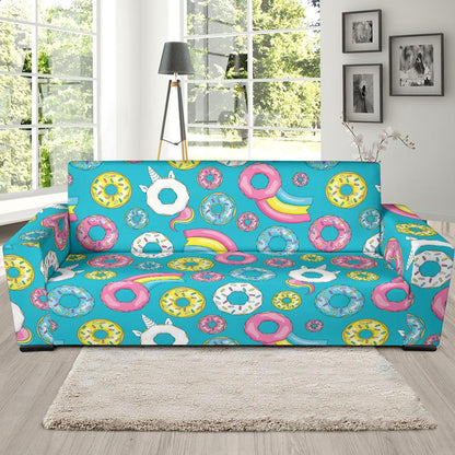 Donut Pattern Print Design DN013 Sofa Slipcover-JORJUNE.COM