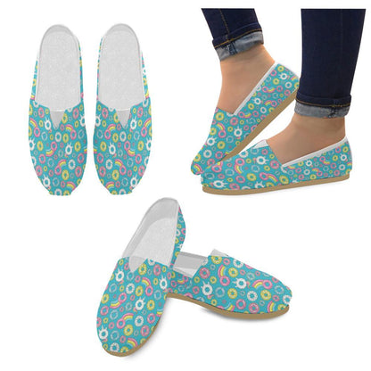 Donut Pattern Print Design DN013 Women Casual Shoes-JorJune.com