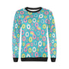 Donut Pattern Print Design DN013 Women Long Sleeve Sweatshirt-JorJune