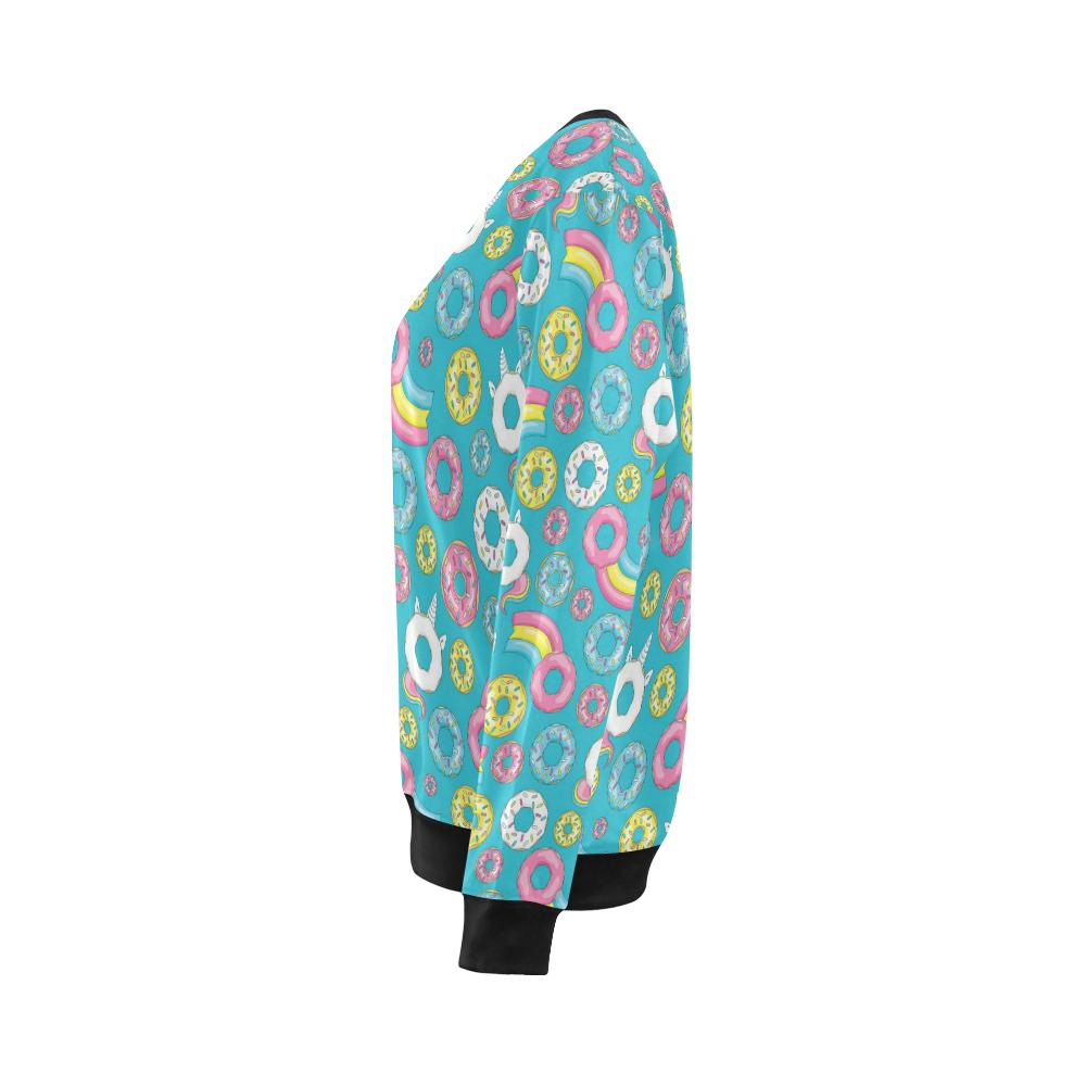 Donut Pattern Print Design DN013 Women Long Sleeve Sweatshirt-JorJune