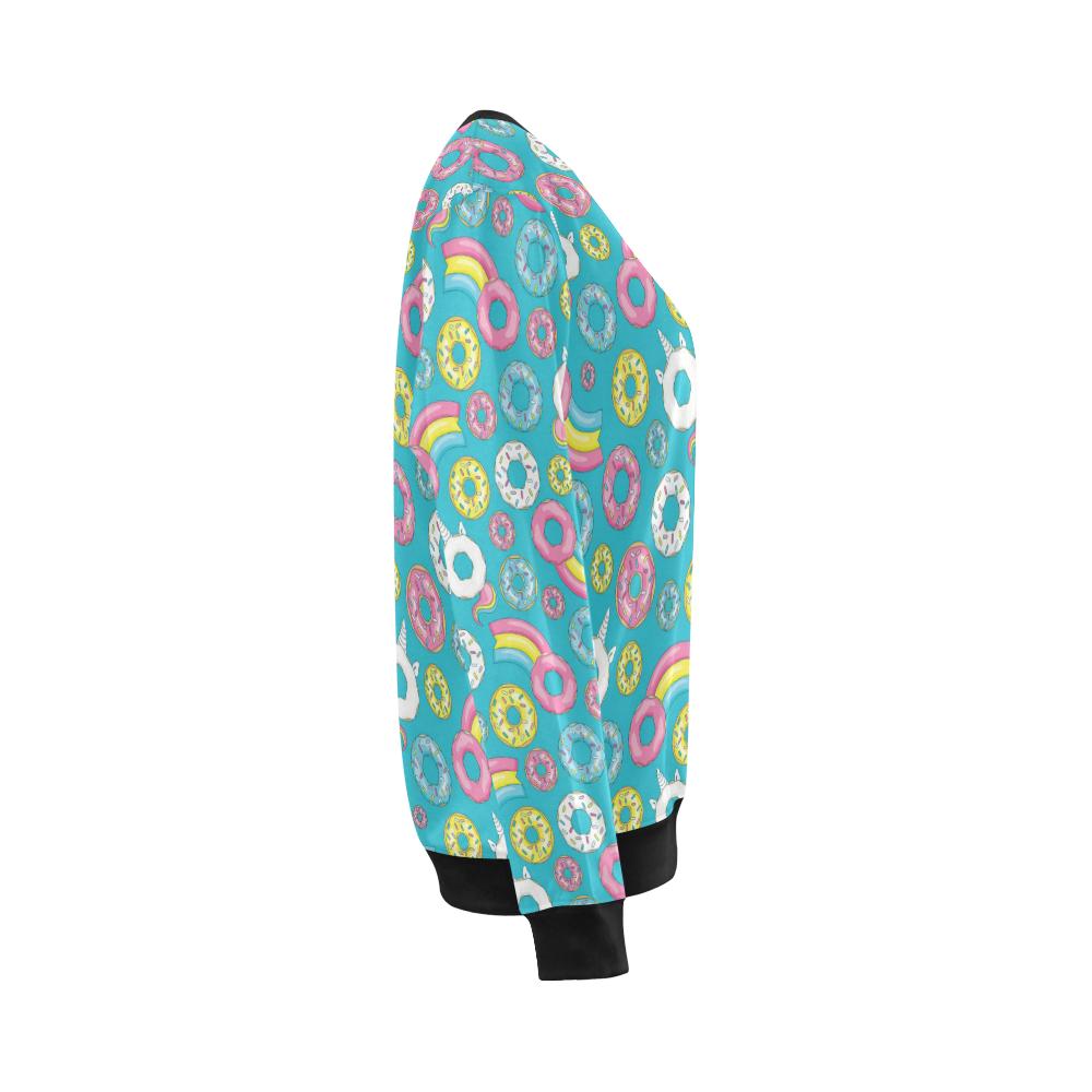 Donut Pattern Print Design DN013 Women Long Sleeve Sweatshirt-JorJune