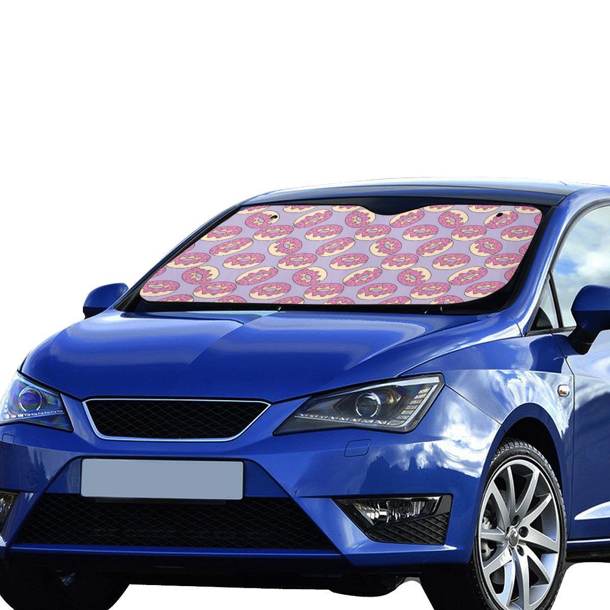 Donut Pattern Print Design DN015 Car Sun Shade-JorJune