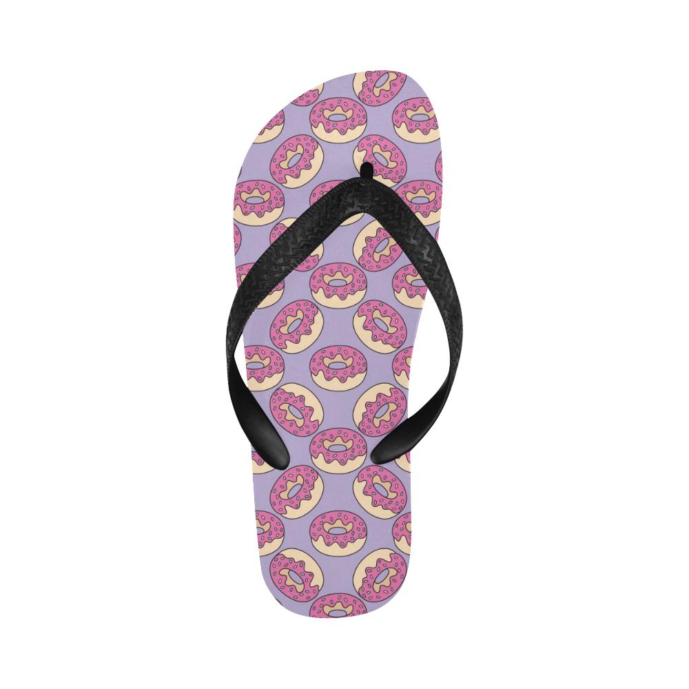 Donut Pattern Print Design DN015 Flip Flops-JorJune