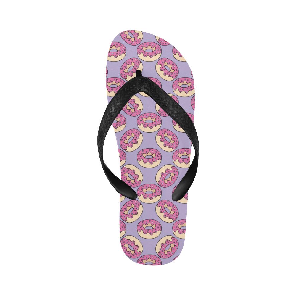 Donut Pattern Print Design DN015 Flip Flops-JorJune