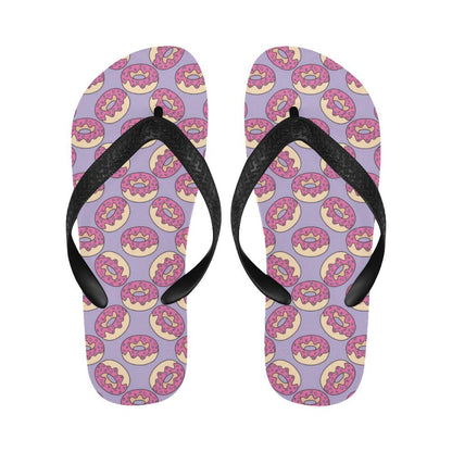 Donut Pattern Print Design DN015 Flip Flops-JorJune