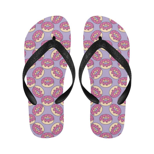 Donut Pattern Print Design DN015 Flip Flops-JorJune