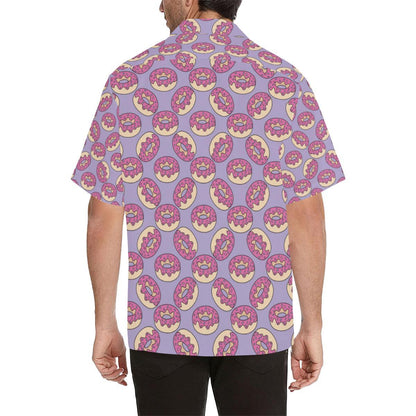 Donut Pattern Print Design DN015 Men Hawaiian Shirt-JorJune
