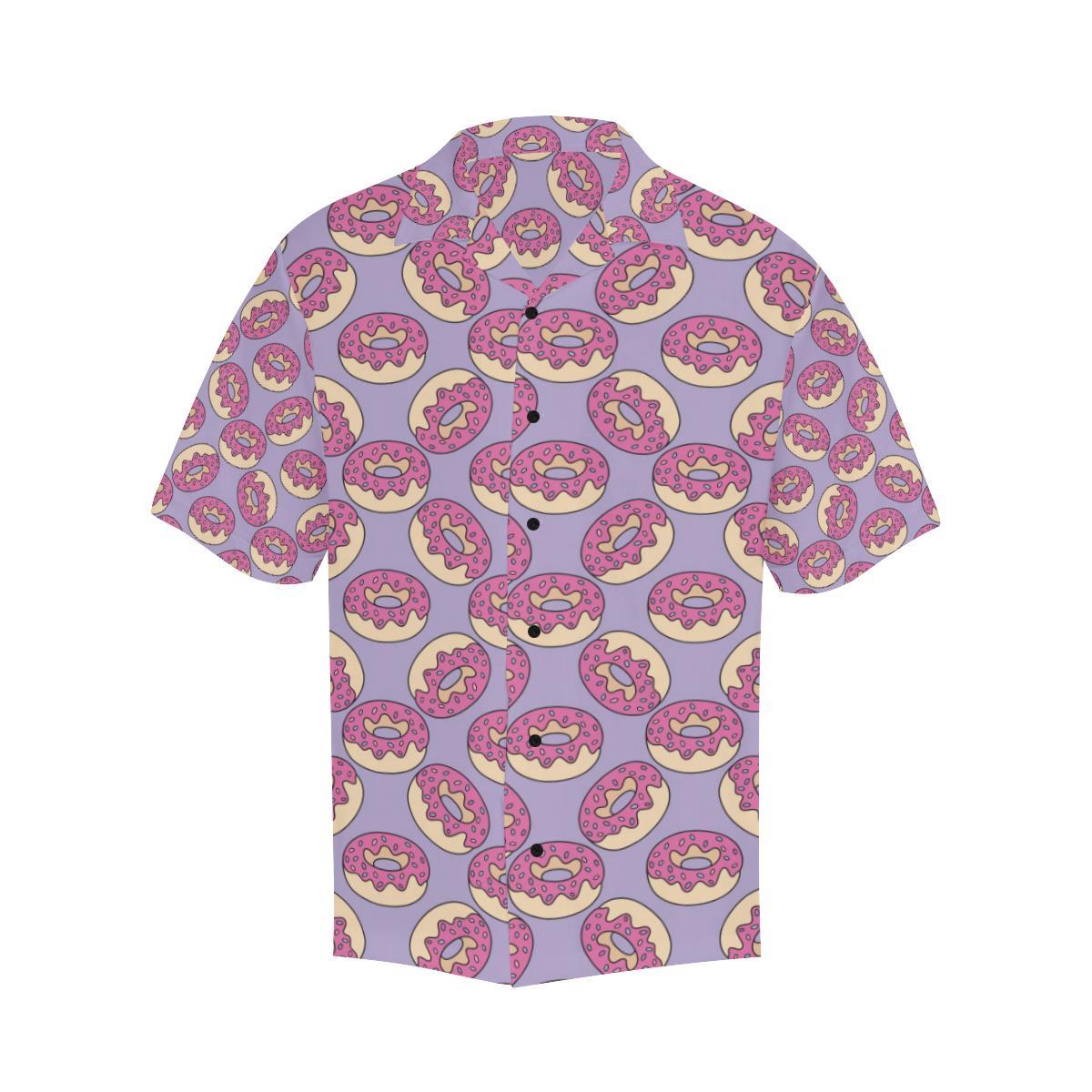 Donut Pattern Print Design DN015 Men Hawaiian Shirt-JorJune