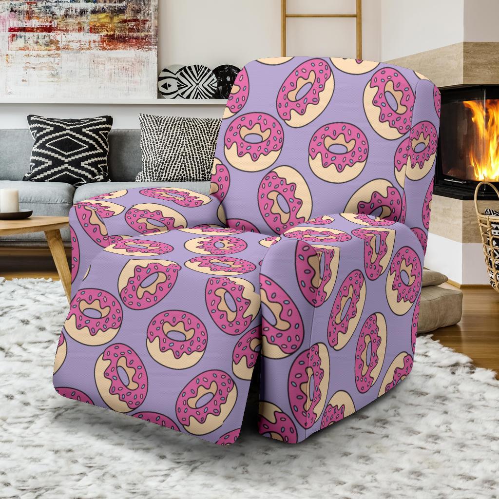 Donut Pattern Print Design DN015 Recliner Slipcover-JORJUNE.COM