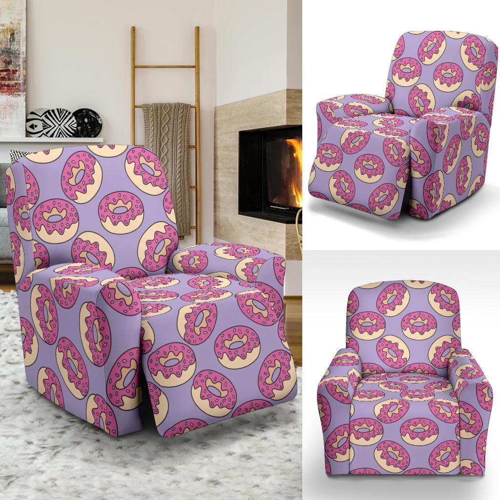 Donut Pattern Print Design DN015 Recliner Slipcover-JORJUNE.COM