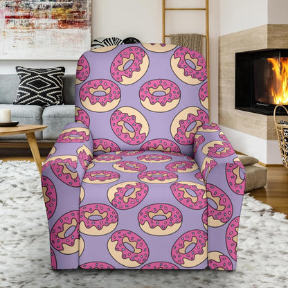 Donut Pattern Print Design DN015 Recliner Slipcover-JORJUNE.COM