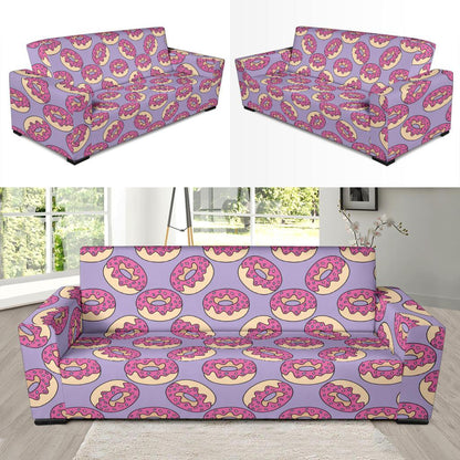 Donut Pattern Print Design DN015 Sofa Slipcover-JORJUNE.COM