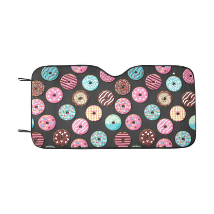 Donut Pattern Print Design DN02 Car Sun Shade-JorJune