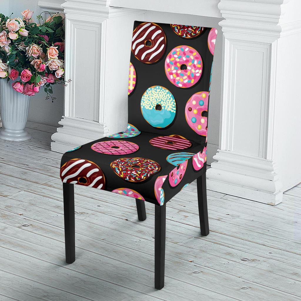 Donut Pattern Print Design DN02 Dining Chair Slipcover-JORJUNE.COM