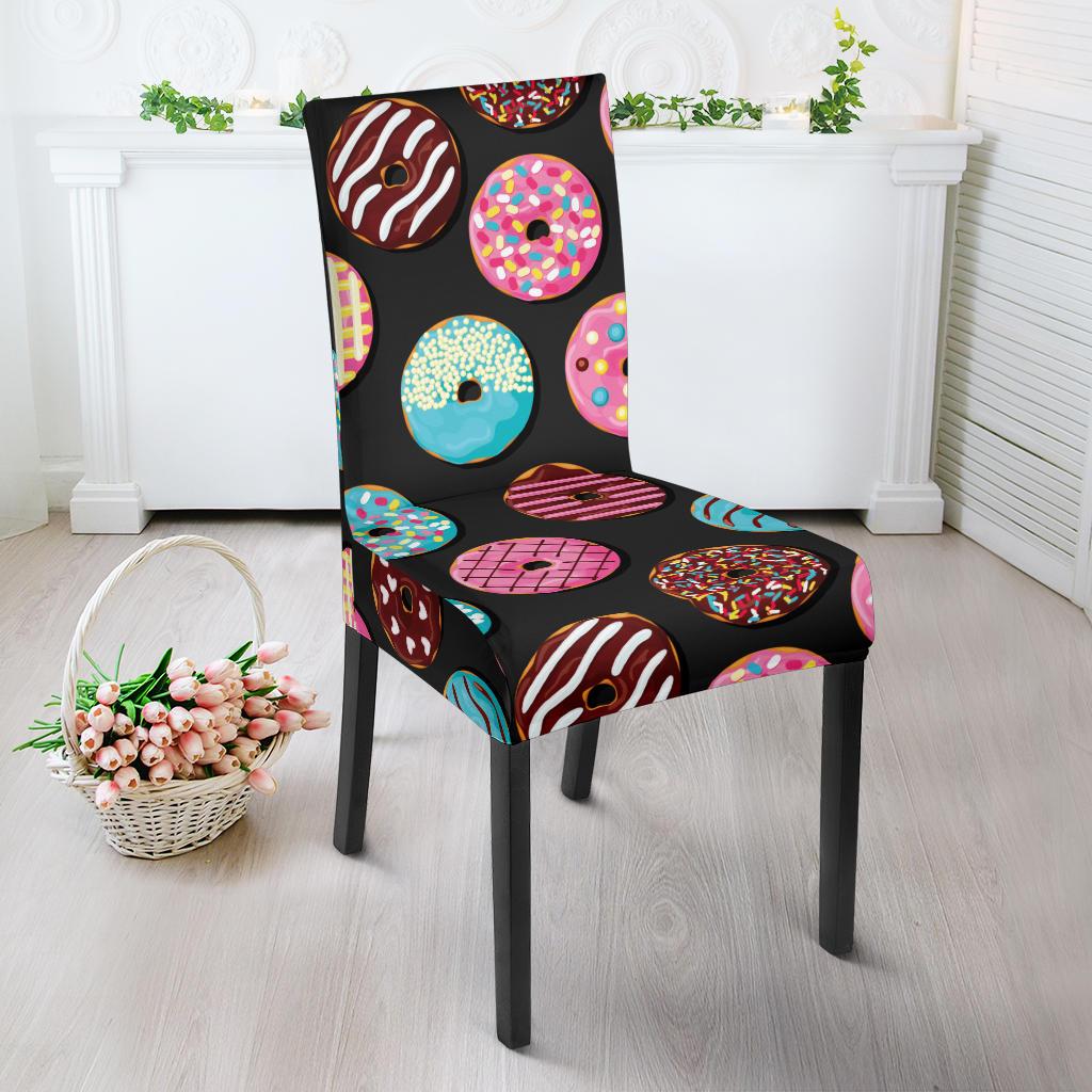 Donut Pattern Print Design DN02 Dining Chair Slipcover-JORJUNE.COM