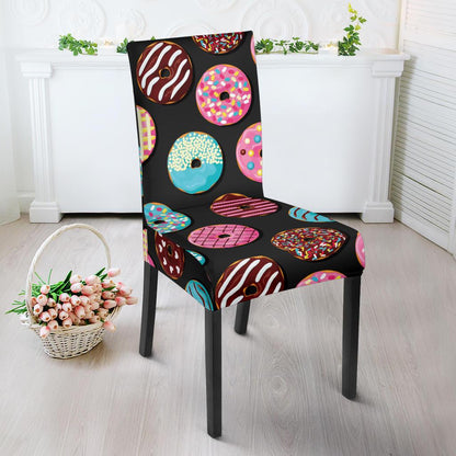 Donut Pattern Print Design DN02 Dining Chair Slipcover-JORJUNE.COM