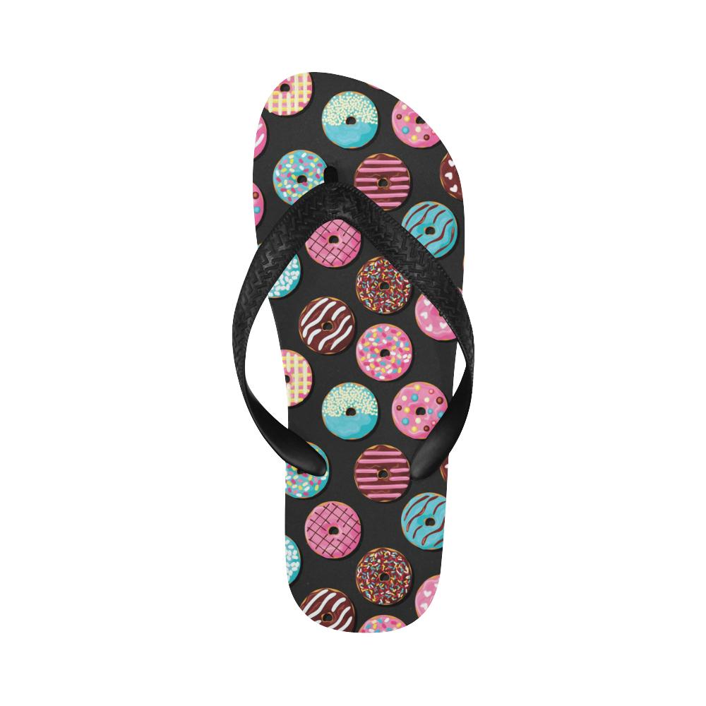 Donut Pattern Print Design DN02 Flip Flops-JorJune