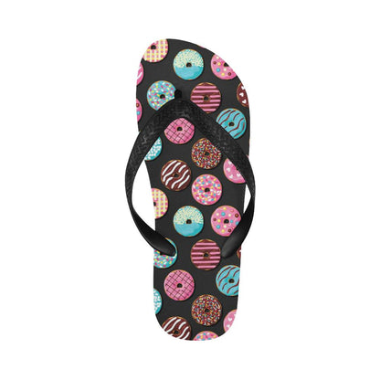 Donut Pattern Print Design DN02 Flip Flops-JorJune