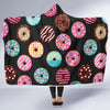 Donut Pattern Print Design DN02 Hooded Blanket-JORJUNE.COM