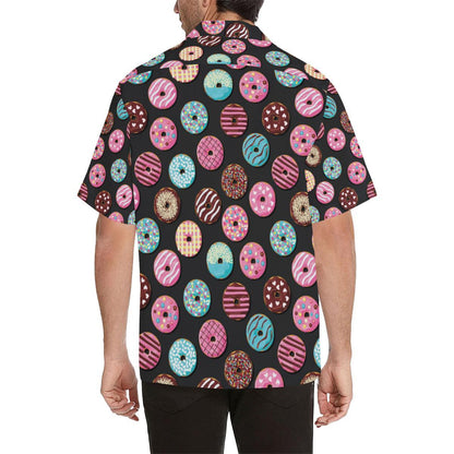 Donut Pattern Print Design DN02 Men Hawaiian Shirt-JorJune