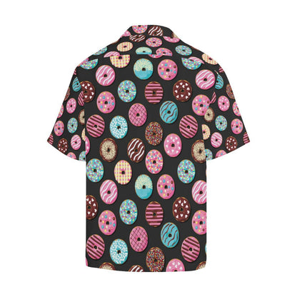 Donut Pattern Print Design DN02 Men Hawaiian Shirt-JorJune