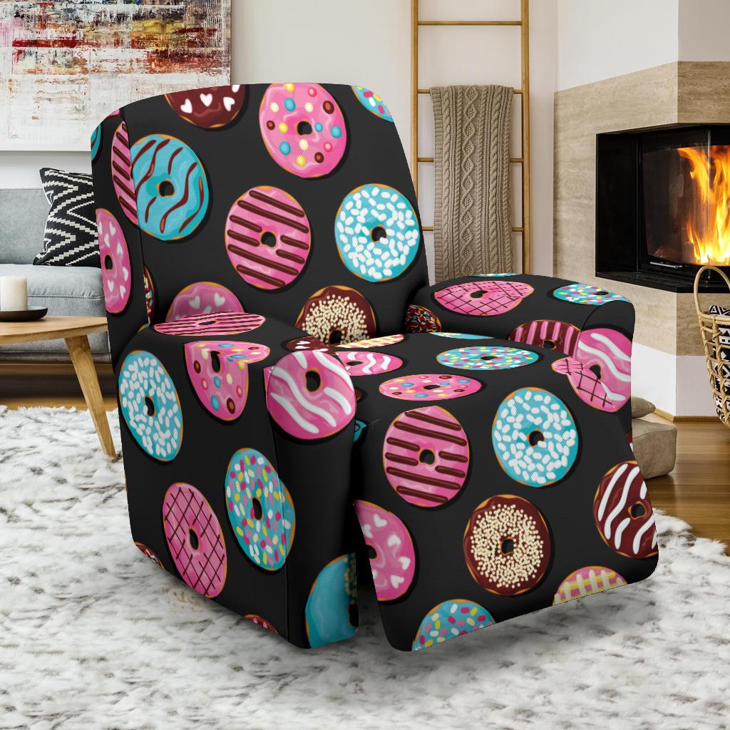 Donut Pattern Print Design DN02 Recliner Slipcover-JORJUNE.COM