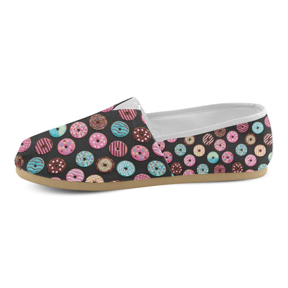 Donut Pattern Print Design DN02 Women Casual Shoes-JorJune.com
