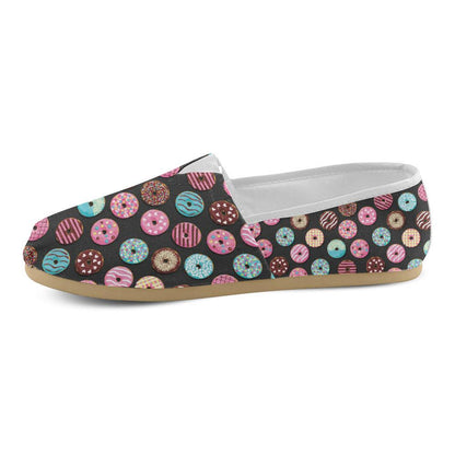 Donut Pattern Print Design DN02 Women Casual Shoes-JorJune.com