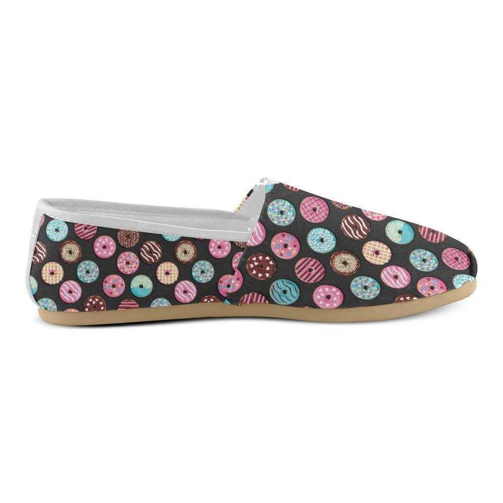 Donut Pattern Print Design DN02 Women Casual Shoes-JorJune.com