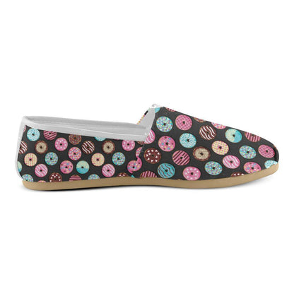 Donut Pattern Print Design DN02 Women Casual Shoes-JorJune.com