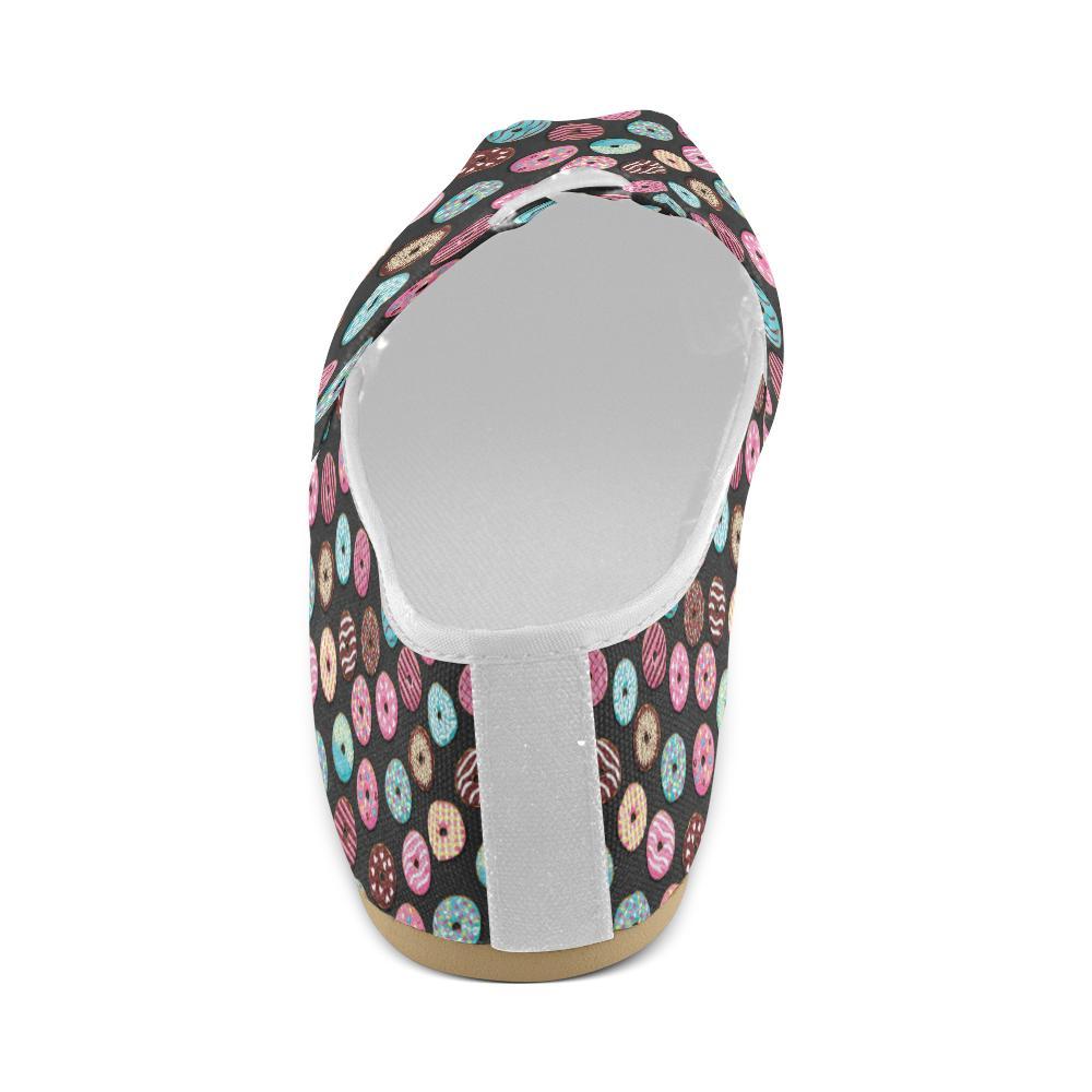 Donut Pattern Print Design DN02 Women Casual Shoes-JorJune.com