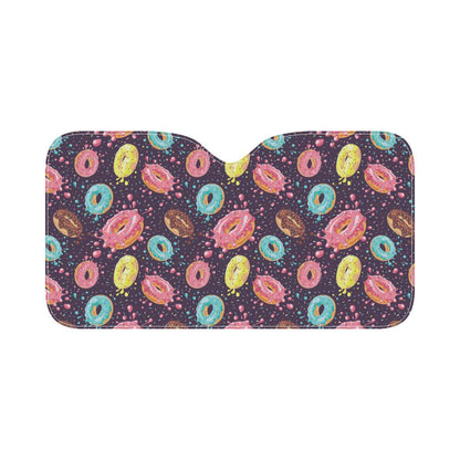 Donut Pattern Print Design DN03 Car Sun Shade-JorJune