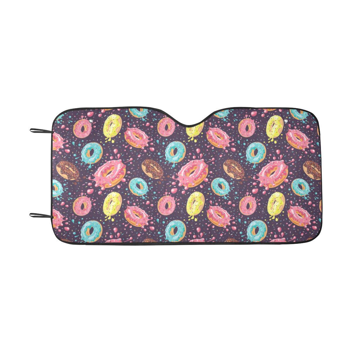 Donut Pattern Print Design DN03 Car Sun Shade-JorJune